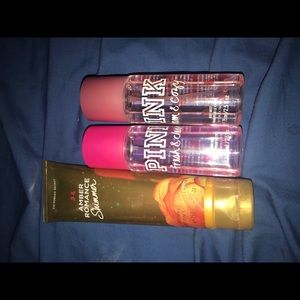 2 mini Victoria secret perfumes + lotion