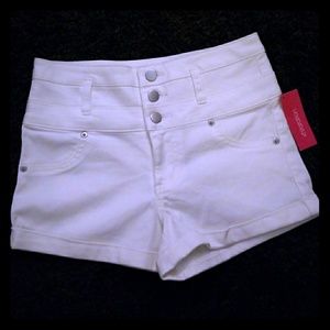 Brand new high waisted white shorts by Xhilaration