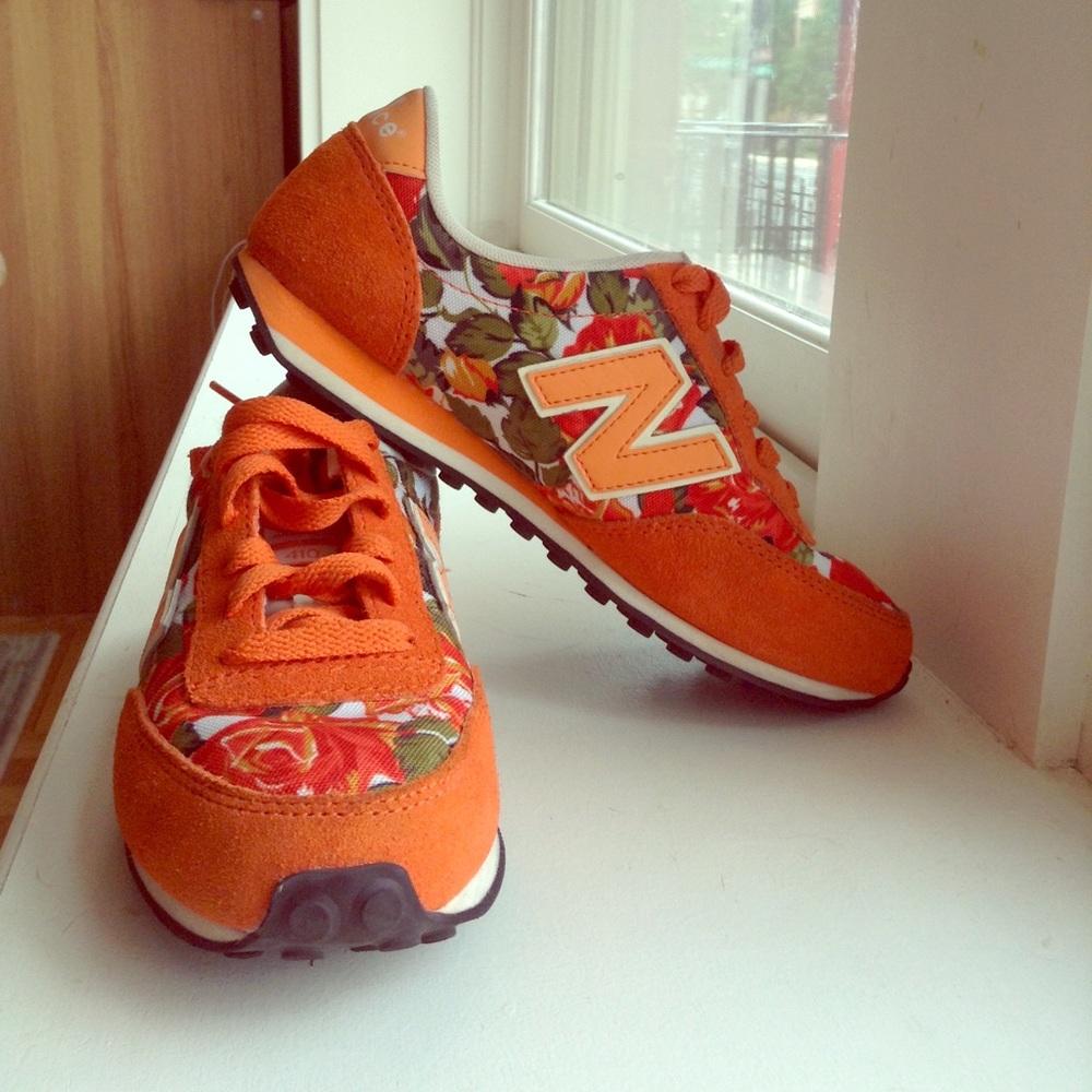 New Balance 410 Orange Floral Retro Sneaker