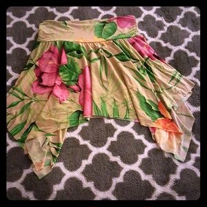 🌹Ariella - silky asymmetrical flower skirt size M