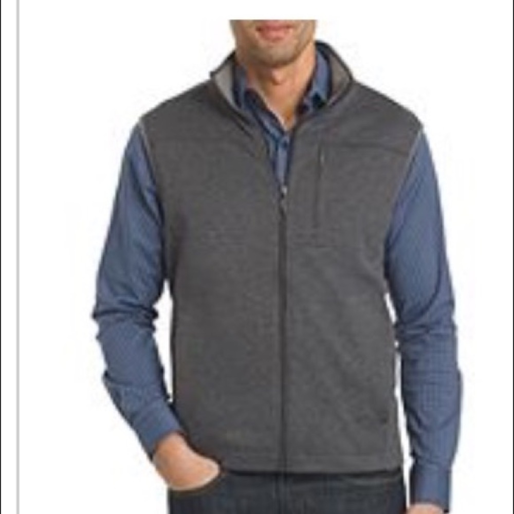 Van Heusen Traveler Solid Full Zip Vest NWT