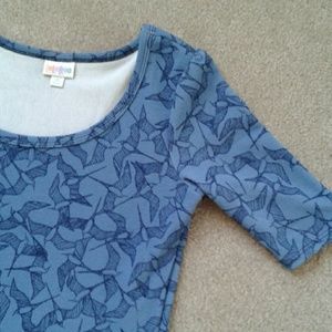 Lularoe blue unicorn nicole dress swallow print