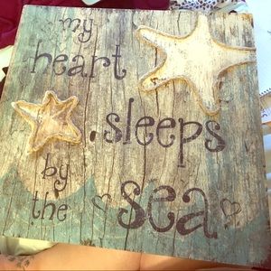 My heart sleeps by the sea decoration