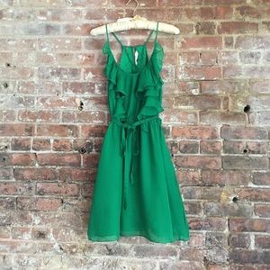 Rebecca Taylor Green Silk Dress