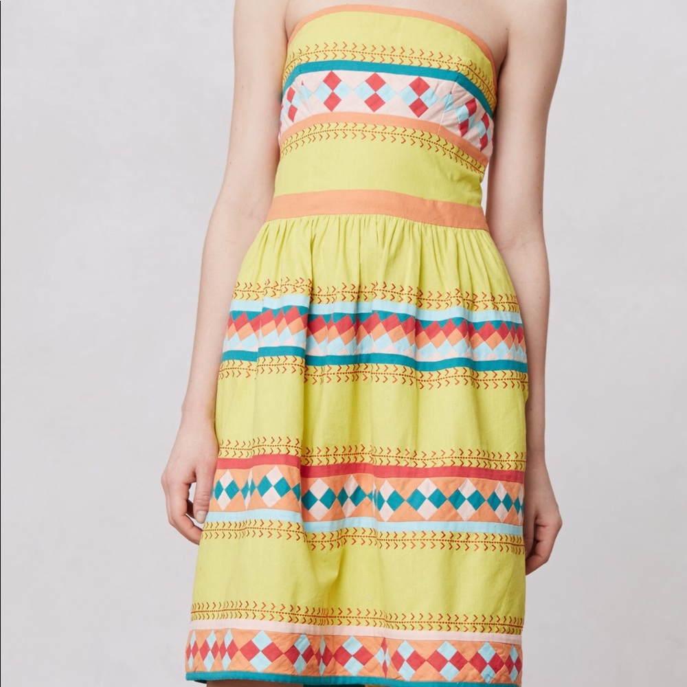 Anthropologie Strapless Dress
