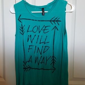 Full Tilt "love will find a way" Muscle Tee