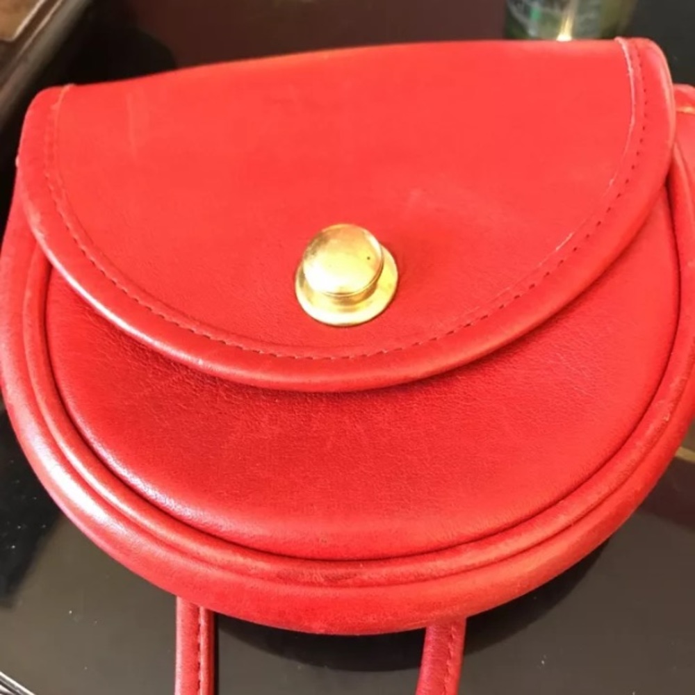 Vintage red Coach mini crossbody belt bag