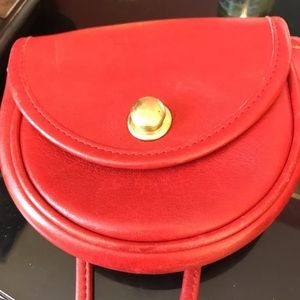 Vintage red Coach mini crossbody belt bag