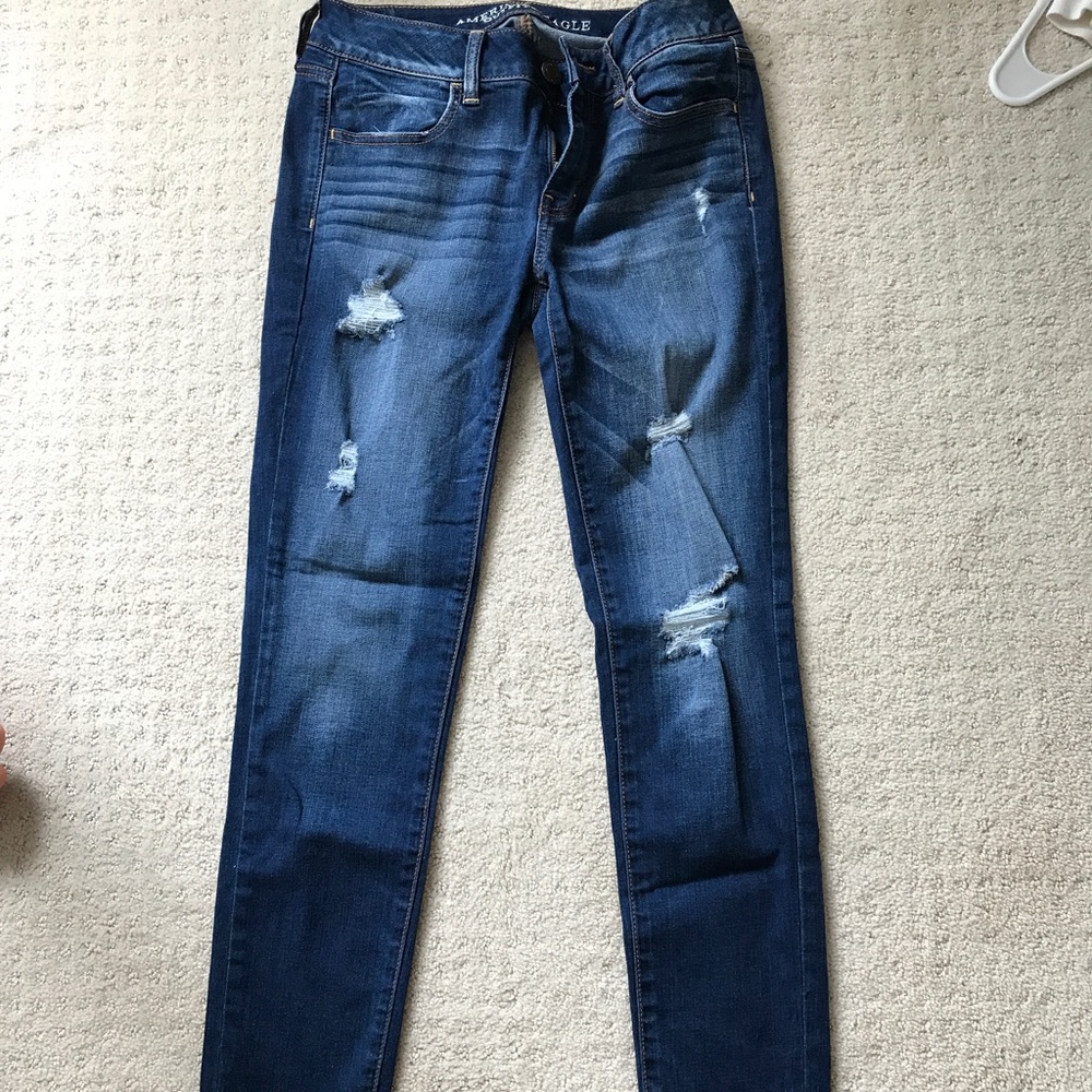 dark ripped jeans