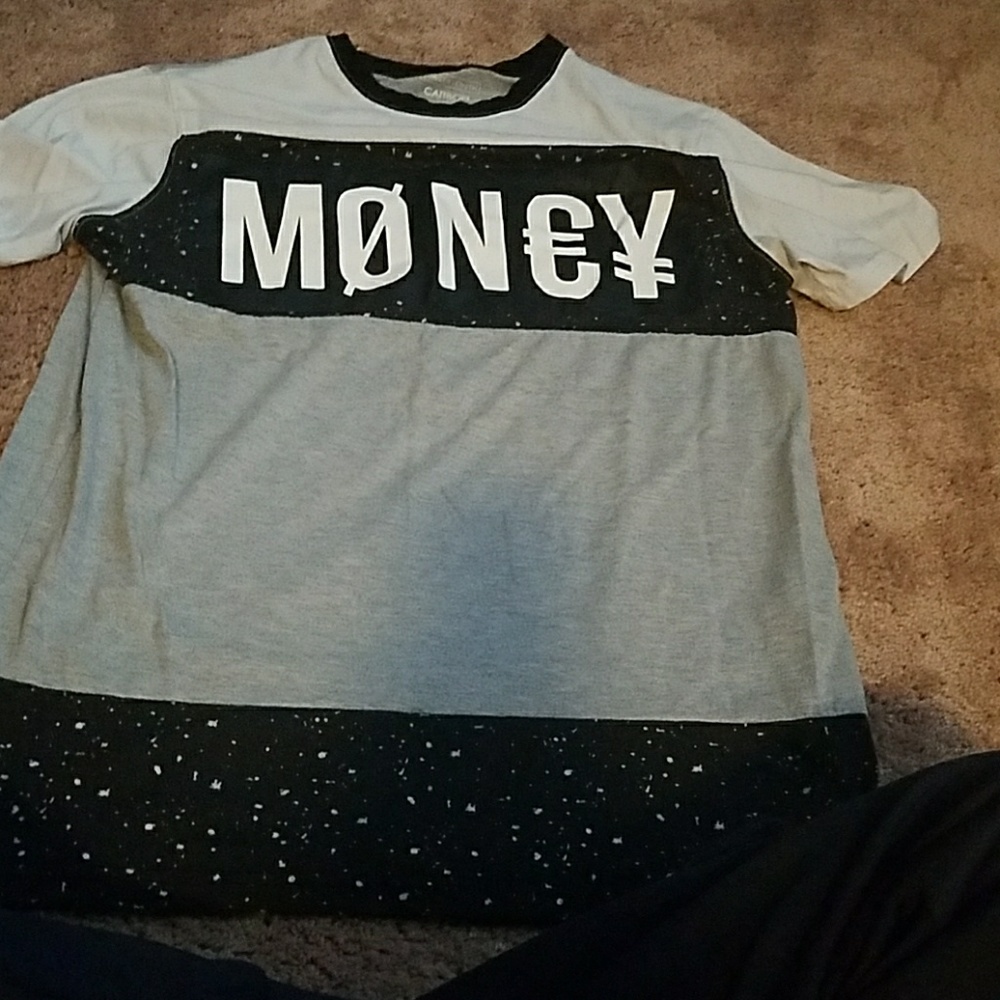 "Money" long cut T-shirt