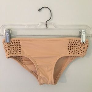 Frankies Bikinis Nude Koa bottom size medium