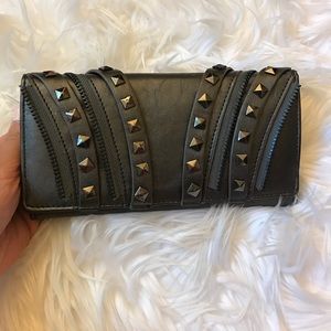 Grey studded wallet