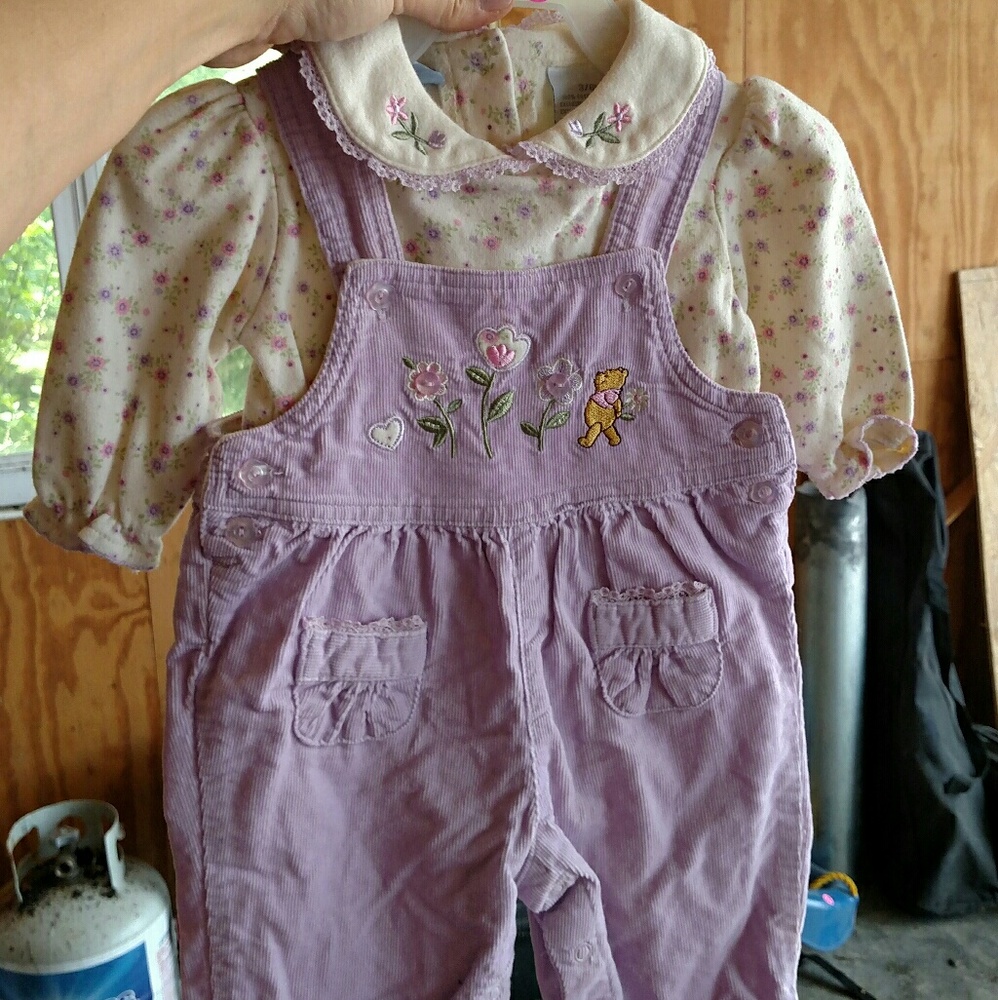 Winnie the Pooh corduroy overalls