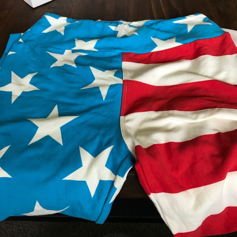 Lularoe American 2016 Flag Leggings OS