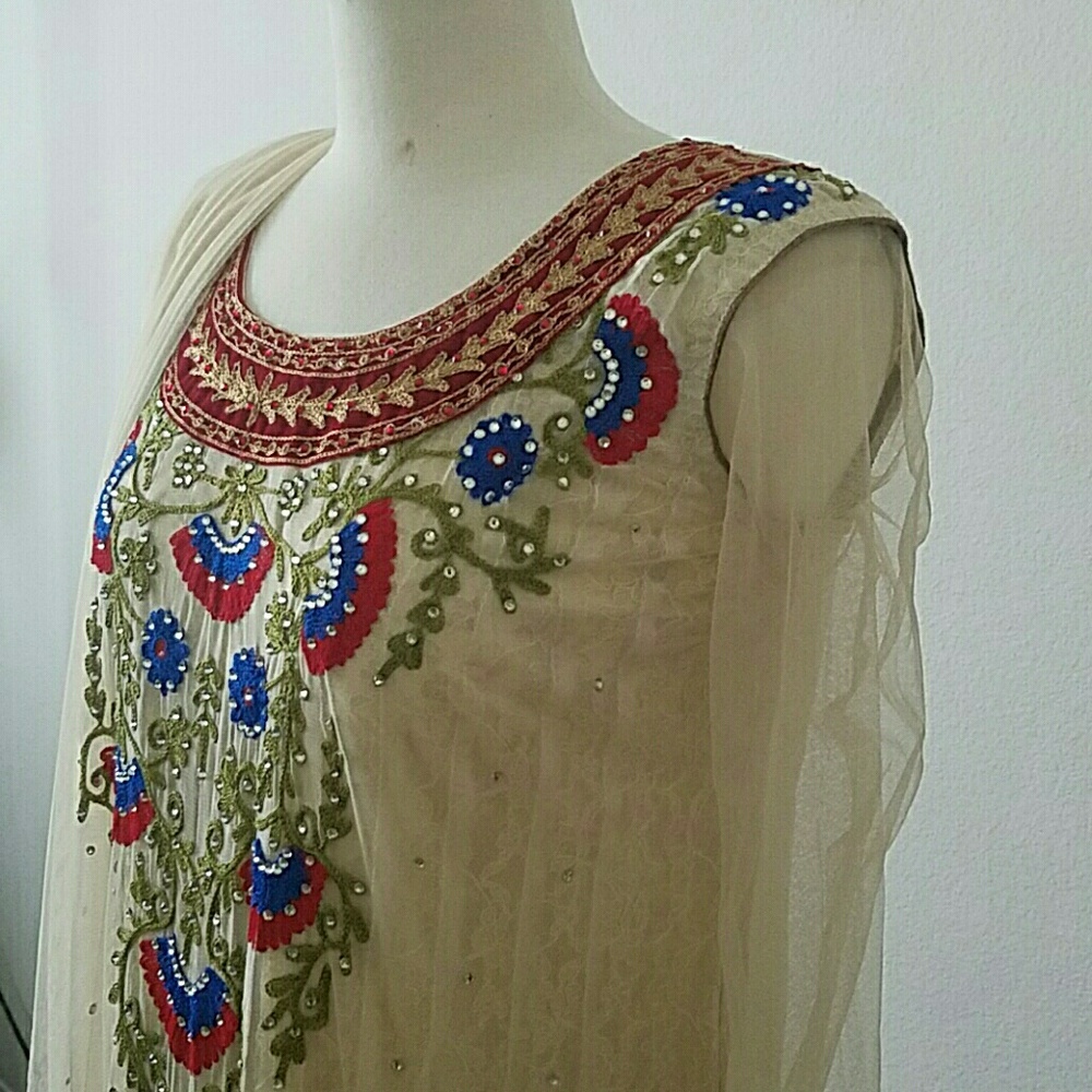 Embroidered Indian bollywood anarkali dress