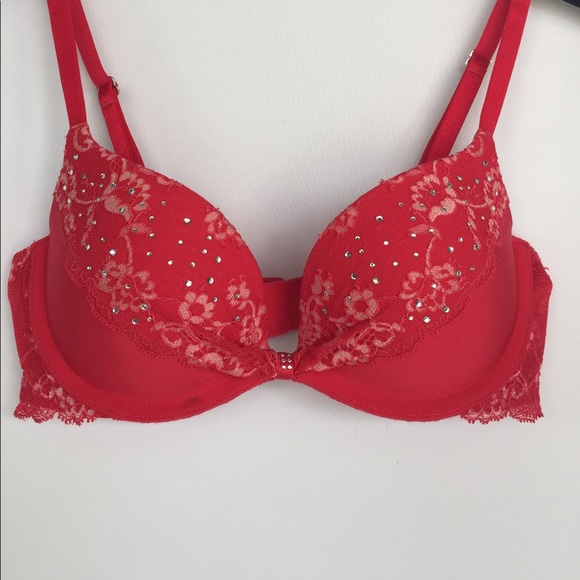 Victoria's Secret Other - Victoria's Secret Red Gem padded demi bra