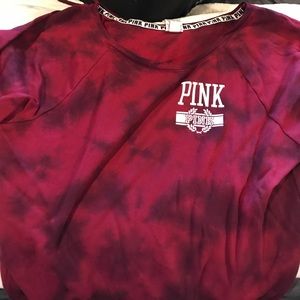 Off the shoulder slouchy VS PINK sweater