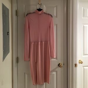 Long sleeve mesh dress