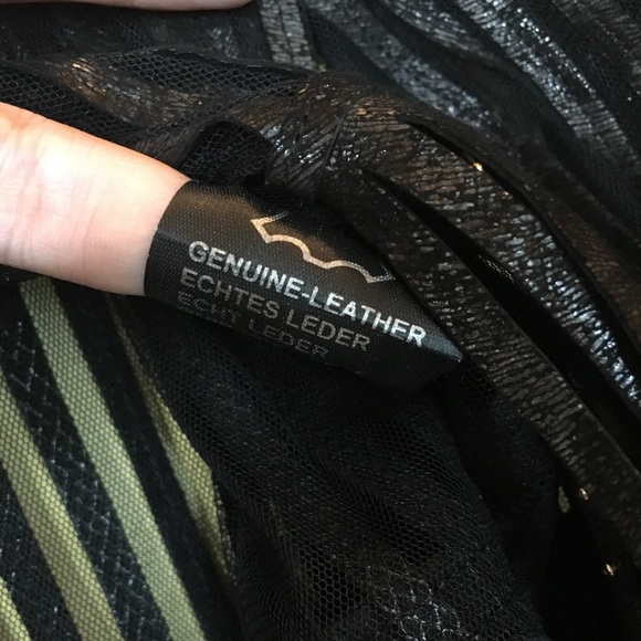 Caban Romantic Fringe Leather Long Sleeves Coat - Picture 7 of 8