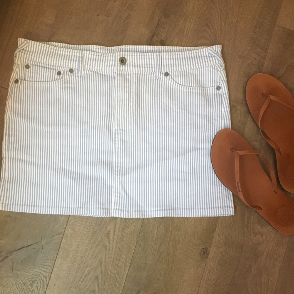 Jack Wills Denim Pinstripe Skirt never Worn