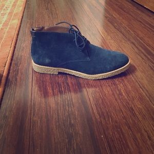 Navy Blue Tommy Hilfiger Suede and Leather Shoes