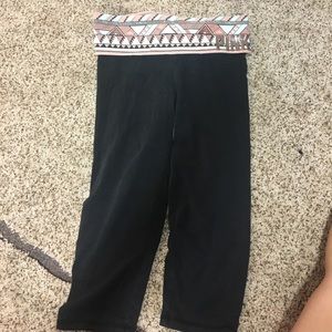 Foldover-cropped leggings