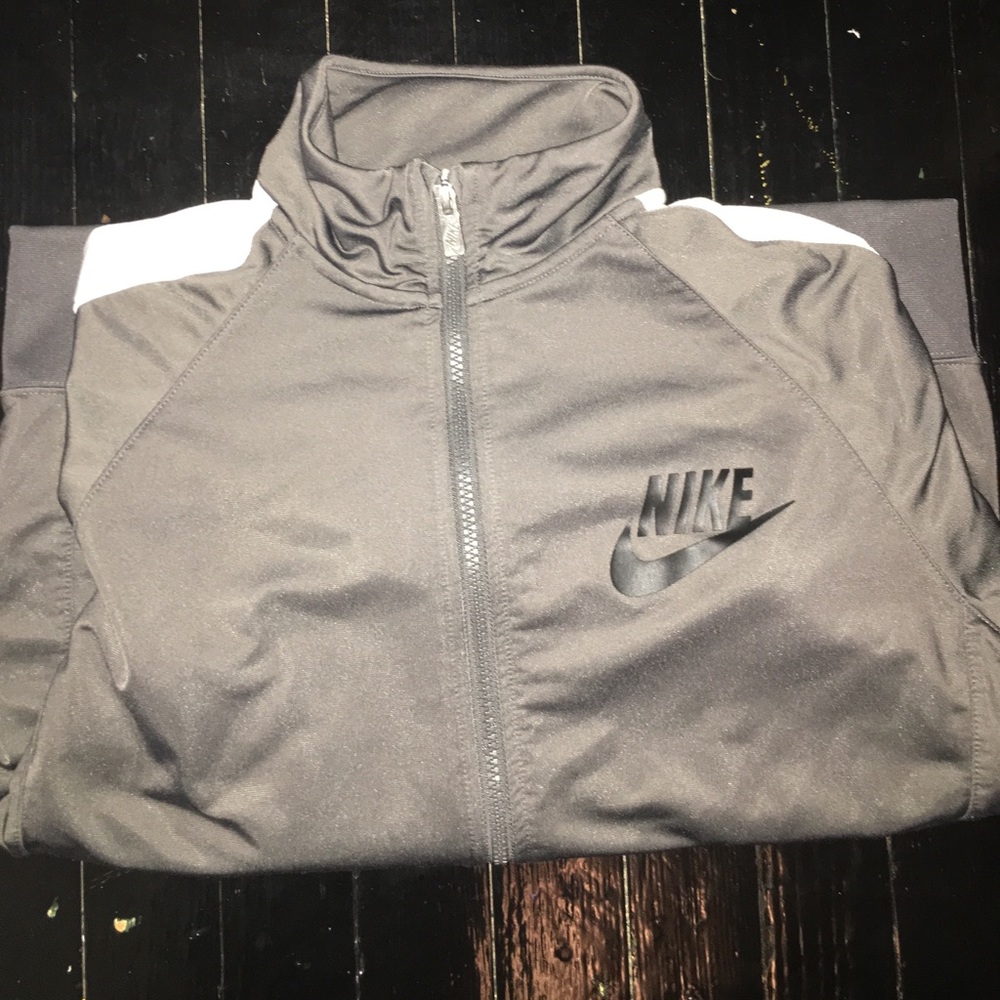 Grey Nike Zip-Up Hoodie