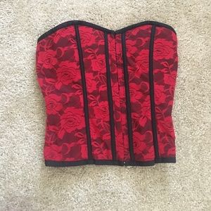 NWT Red Corset Top