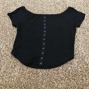 Black crop top