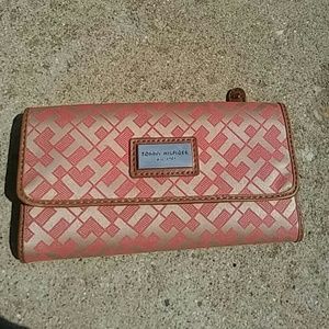 Tommy Hilfiger Wallet pink/coral and biege