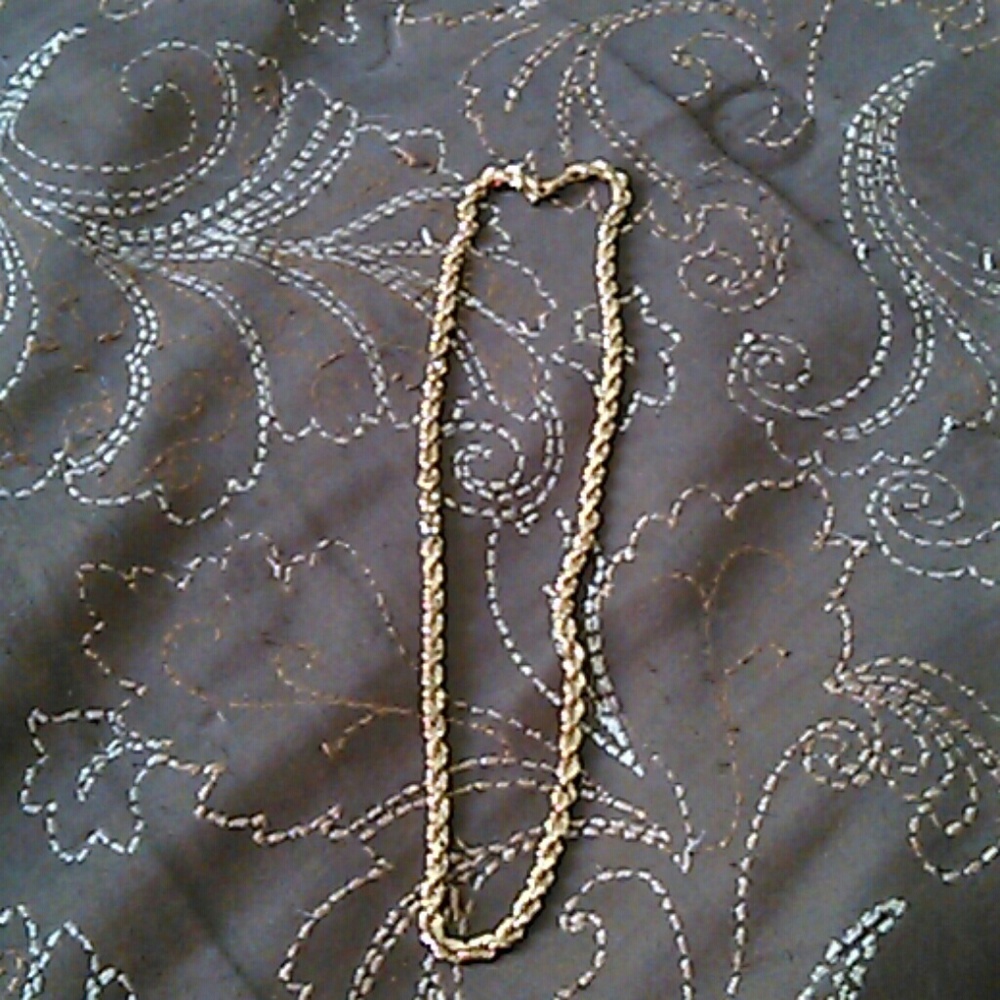 Faux gold rope necklace