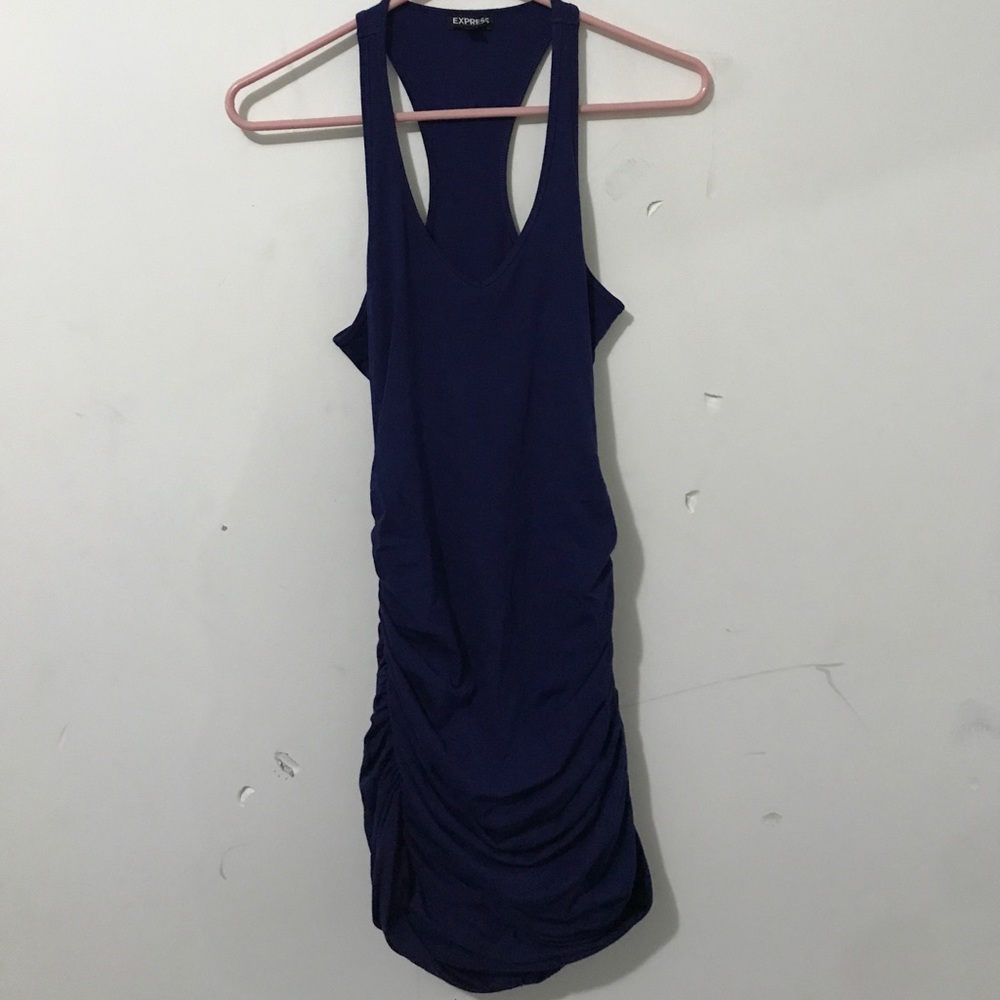 dark blue bodycon dress