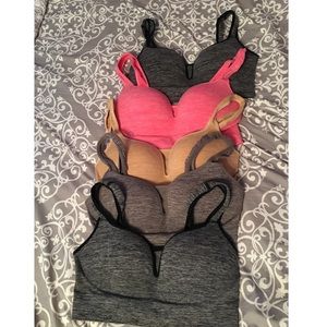💕Reduced!! Set of 5 NWOT Push-Up Sports Bras!