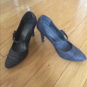 Grey Mary Janes
