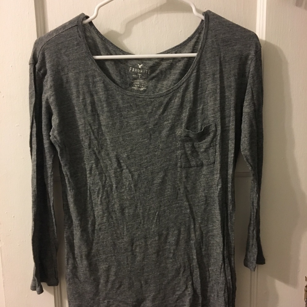 American eagle favorite grey tee