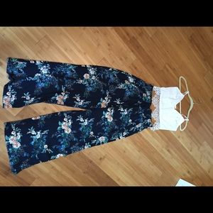 Floral print pants