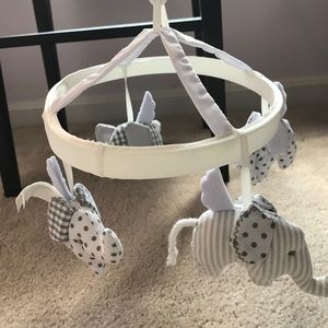 Pottery Barn Kids Grey Elephant Mobile