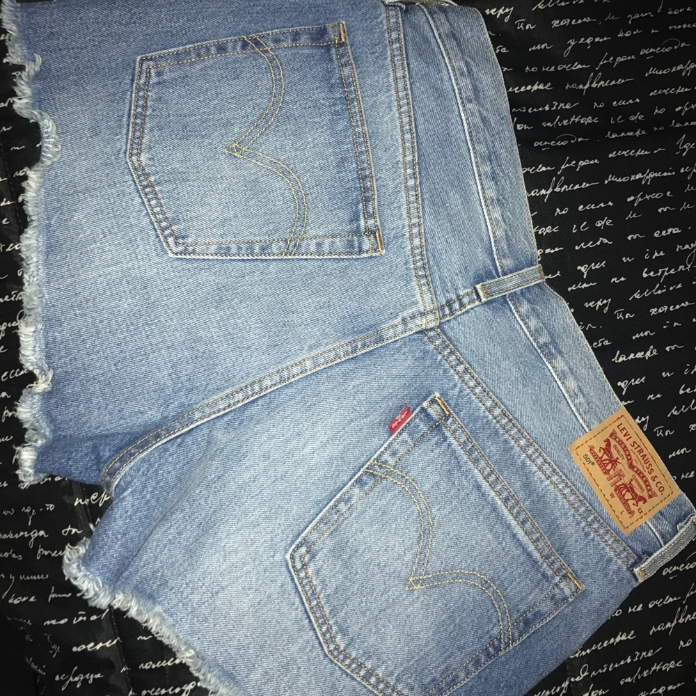 Levi Denim High Waisted Shorts
