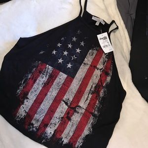 American Flag Crop Top