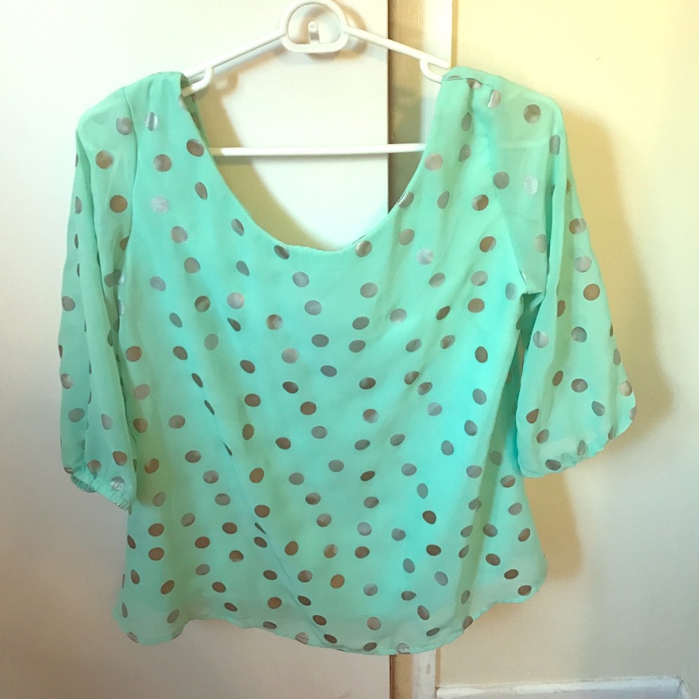 Judith March blouse size small - BOW on the back!
