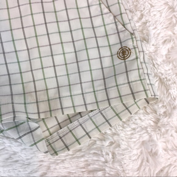 SOLD 💚 element // white plaid check shorts - Picture 5 of 5