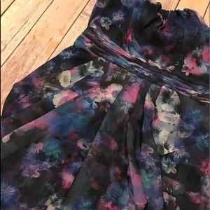Guess Floral Strapless Dress SIZE 6