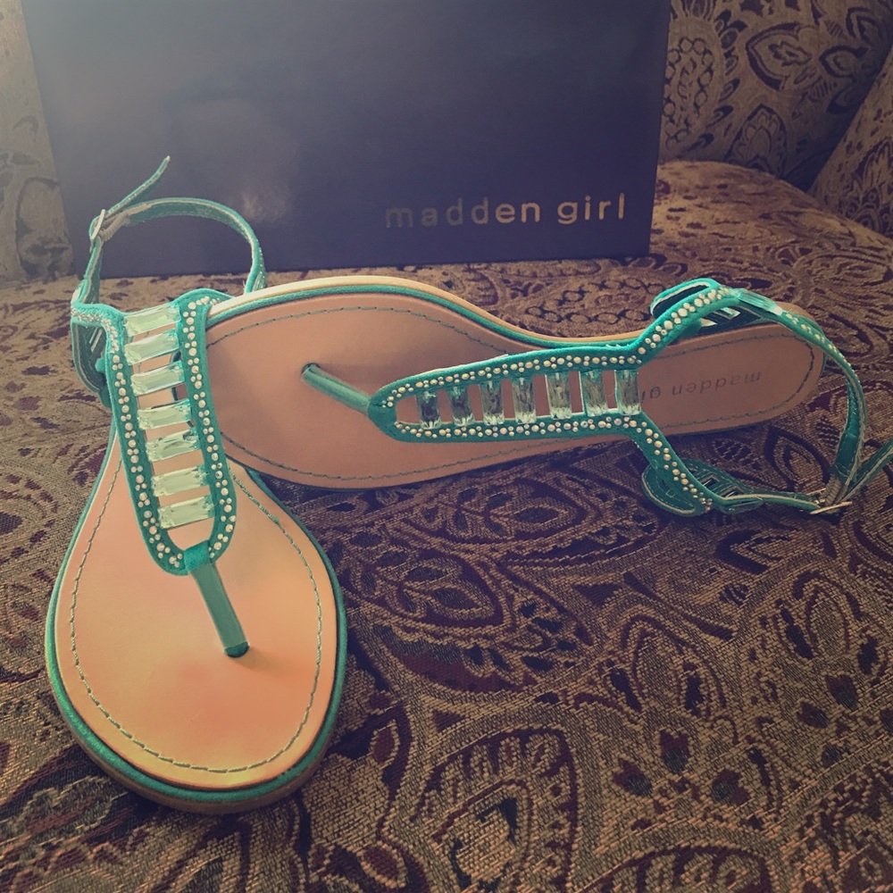 Madden Girl Teal Sandals