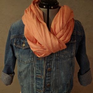 Soft Peach Silk Scarf.