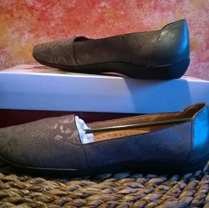 Hush Puppies Bridie Avila Dark Grey Stretch Flat