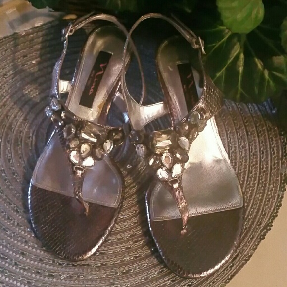 nina silver sandals