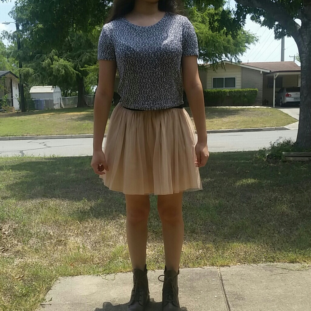 Short pink skirt