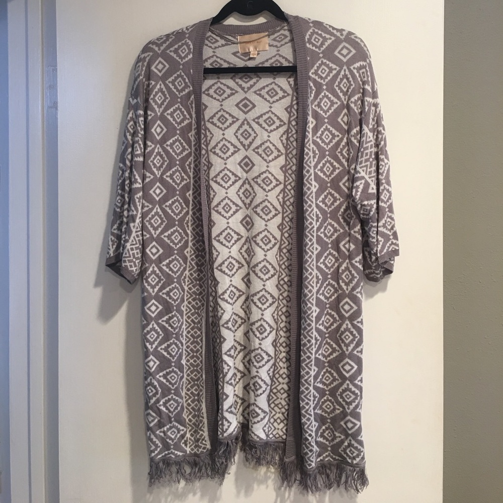 Tribal print cardigan/kimono