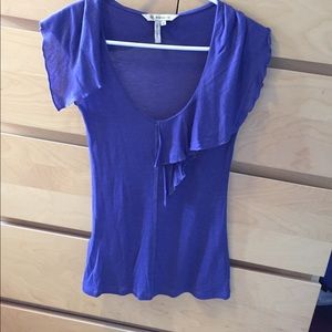 Purple asymmetrical BCBG top