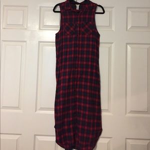 Plaid Flannel Grunge Maxi Dress